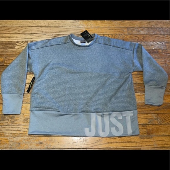 Nike Logo Just Do It pullover quilted sweatshirt M - Picture 5 of 5
